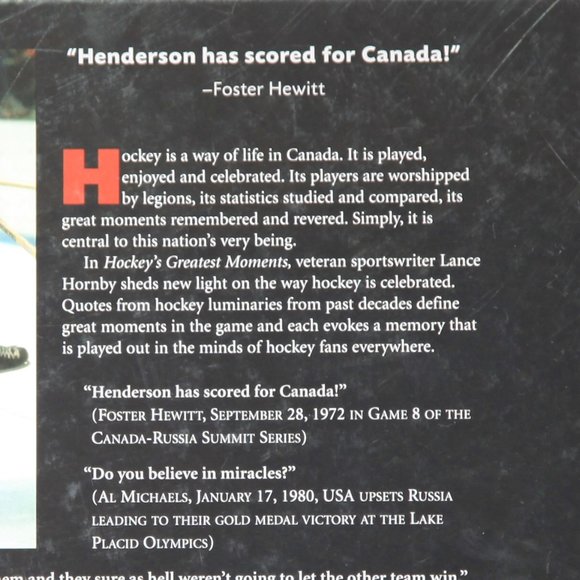 Hockey's Greatest Moments: Celebrating the Best in Hockey by Lance Hornby - Picture 3 of 4